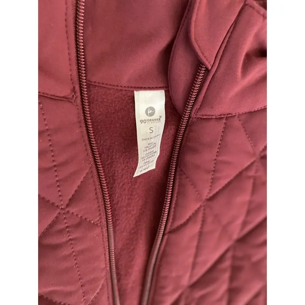 90'DEGREE women's demi-season burgundy jacket Size S A001932